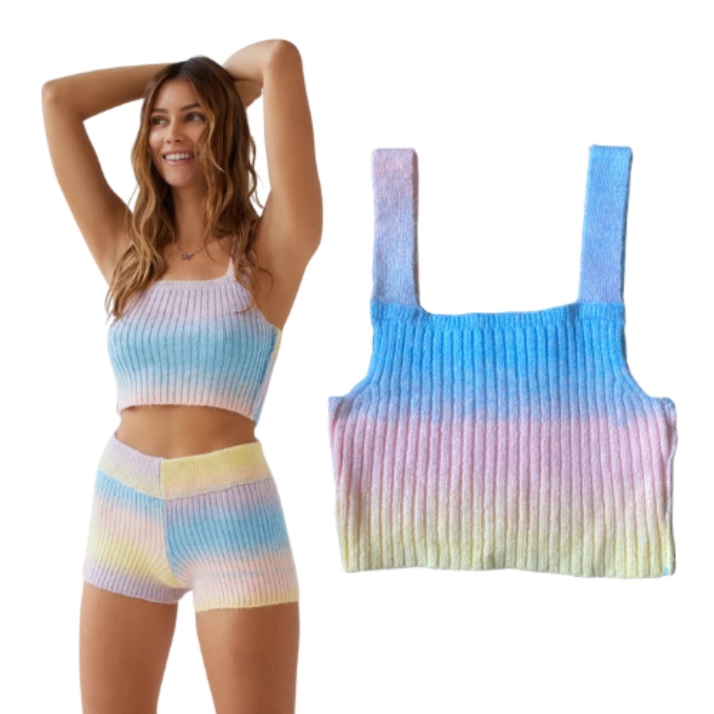 URBAN OUTFITTERS Under Sweater Tank Top Rainbow Ombre Size Small